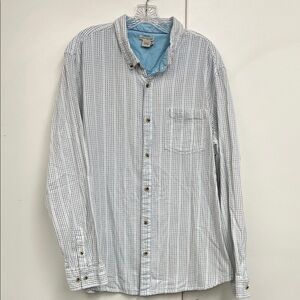 Carbon2Cobalt Men's Blue Striped Shirt Button Down Casual 100% Cotton Stitched